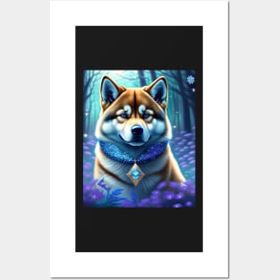 Shiba In A Forest Posters and Art